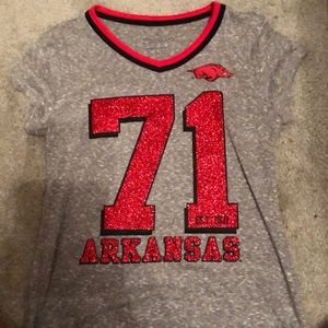 Arkansas 5th and ocean sparkly shirt.